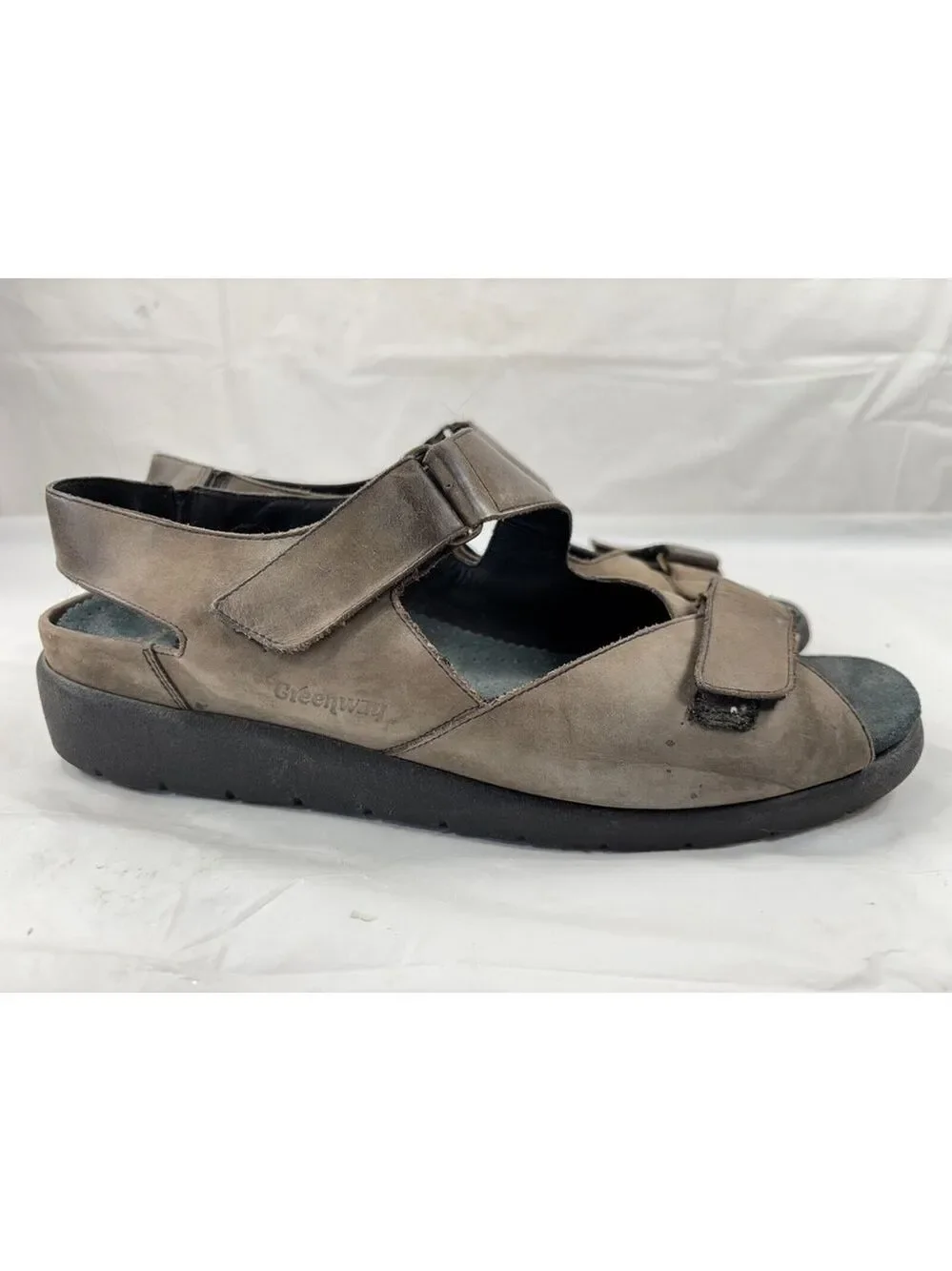 DUREA GREENWAY LEATHER SANDALS Women's size 8 brown